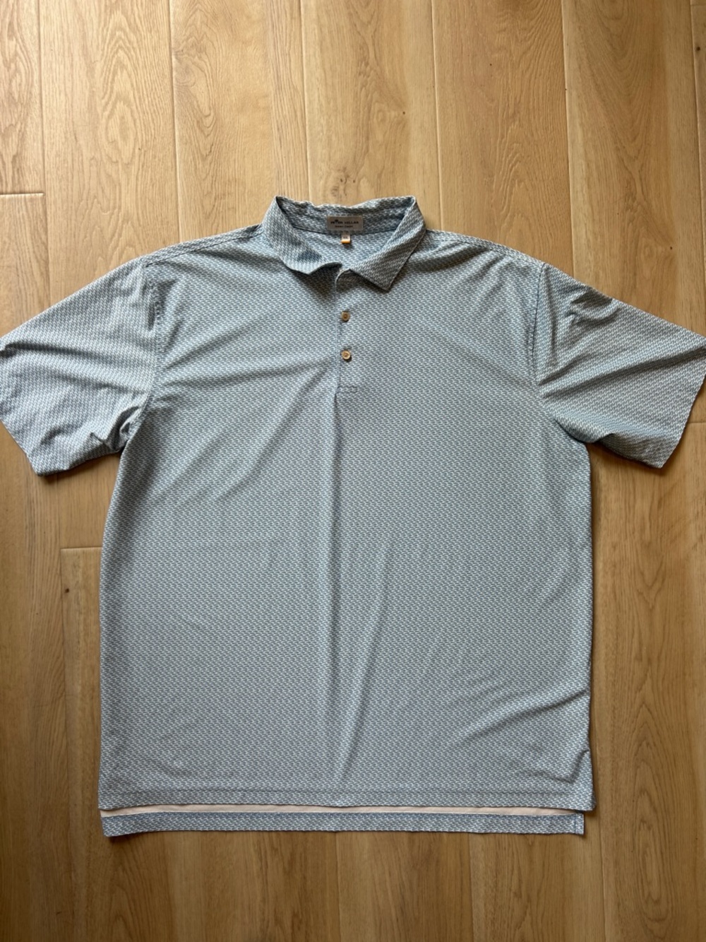 Peter Millar Blue Patterned Polo Summer Comfort